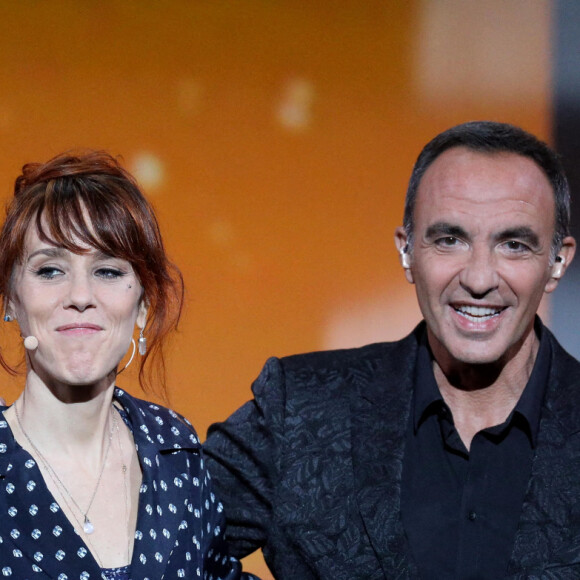 La chanteuse Zaz (Isabelle Geffroy) et Nikos Aliagas - Enregistrement de l'émission "La Chanson secrète 11" à Paris le 15 janvier 2022. © Jacovides-Moreau / Bestimage.