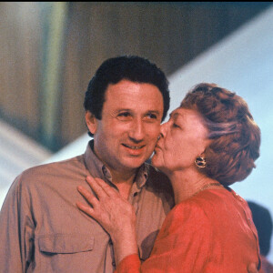 Michel Drucker et Georgette Lemaire en 1991 pour l'émission Stars 90