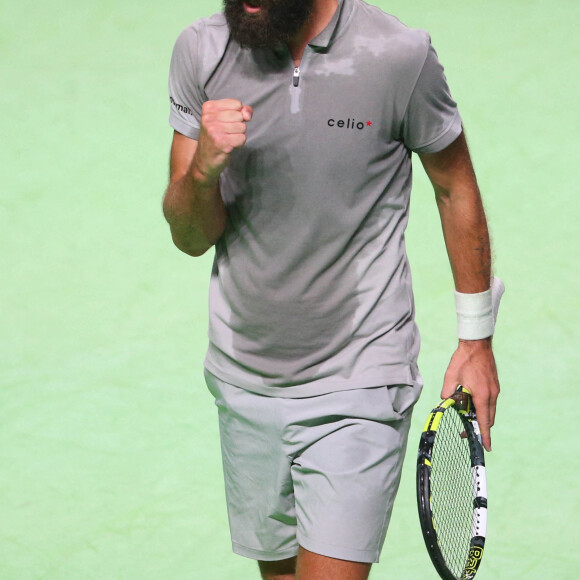 Clement Tabur face à Benoît Paire lors du tournoi de l'Open de Rennes, le 15 septembre 2022.