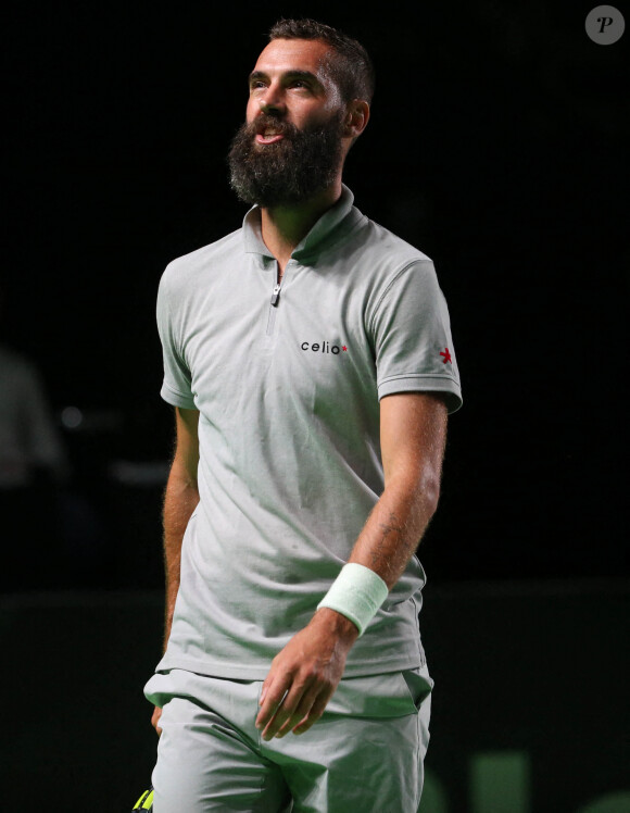 Clement Tabur face à Benoît Paire lors du tournoi de l'Open de Rennes, le 15 septembre 2022.