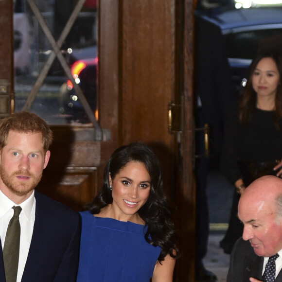 Le prince Harry, duc de Sussex, et Meghan Markle, duchesse de Sussex, lors du gala musical "100 Days to Peace", célébrant le centenaire de la fin de la première guerre mondiale à Central Hall Westminster. Présenté par les Royal Armouries, le concert est au profit de trois organismes de bienfaisance ("Help for Heroes", "Combat Stress" et "Heads Together") oeuvrant pour soutenir les anciens combattants faisant face à des problèmes de santé mentale. Londres, le 6 septembre 2018. 