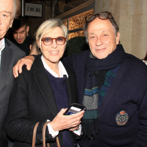 Exclusif - Daniel Lauclair, Chantal Ladesou et son mari Michel Ansault - Soirée cocktail à la boutique Dior Paris Royale à l'occasion de la fashion week de Paris le 29 septembre 2022. © Philippe Baldini/Bestimage 