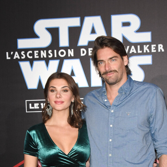 Camille Lacourt et sa compagne Alice Detollenaere (Miss Bourgogne 2010) - Avant-première du film "Star Wars : L'ascension de Skywalker" au cinéma Le Grand Rex à Paris, le 17 décembre 2019. © Coadic Guirec/Bestimage.