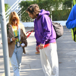 Exclusif - Axelle Laffont et son compagnon Romain Sichez - Axelle Laffont et son compagnon Romain Sichez lors du tournoi de tennis "Rolex Paris Masters 2022" à Bercy AccorHotels Arena à Paris, le 31 octobre 2022. © Veeren Ramsamy / Bestimage 