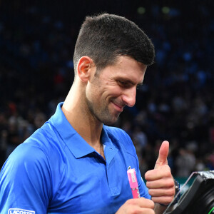 Novak Djokovic " Nole" - Novak Djokovic " Nole", remporte son match face à Maxime Cressy lors du tournoi de tennis "Rolex Paris Masters 2022" à Bercy AccorHotels Arena à Paris, le1er novembre 2022 © Veeren/Bestimage 