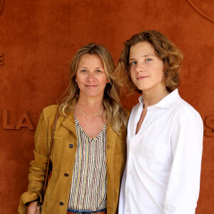 Sarah Poniatowski (Lavoine) et son fils Roman - Personnalités au village (jour 11) lors des Internationaux de France de Tennis de Roland Garros à Paris. Le 1er juin 2022 © Dominique Jacovides / Bestimage