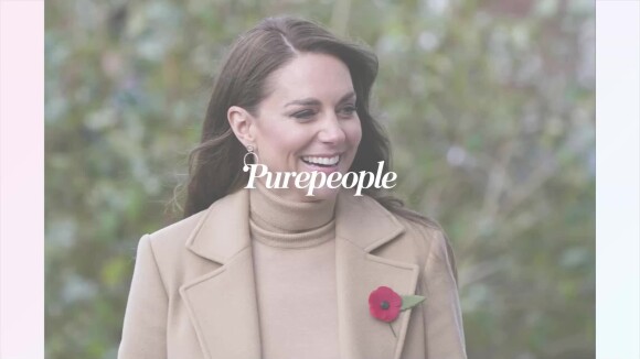 Kate Middleton sublime en total look beige, la princesse sublime au bras de William