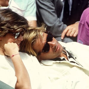 Stéphanie de Monaco et Mario Jutard à Roland-Garros en 1987