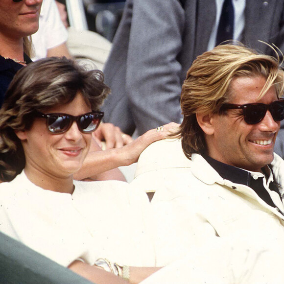 Stéphanie de Monaco et Mario Jutard à Roland-Garros en 1987