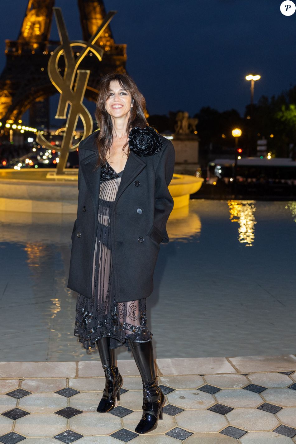 Charlotte Gainsbourg Front row du défilé de mode Saint Laurent, Prêt