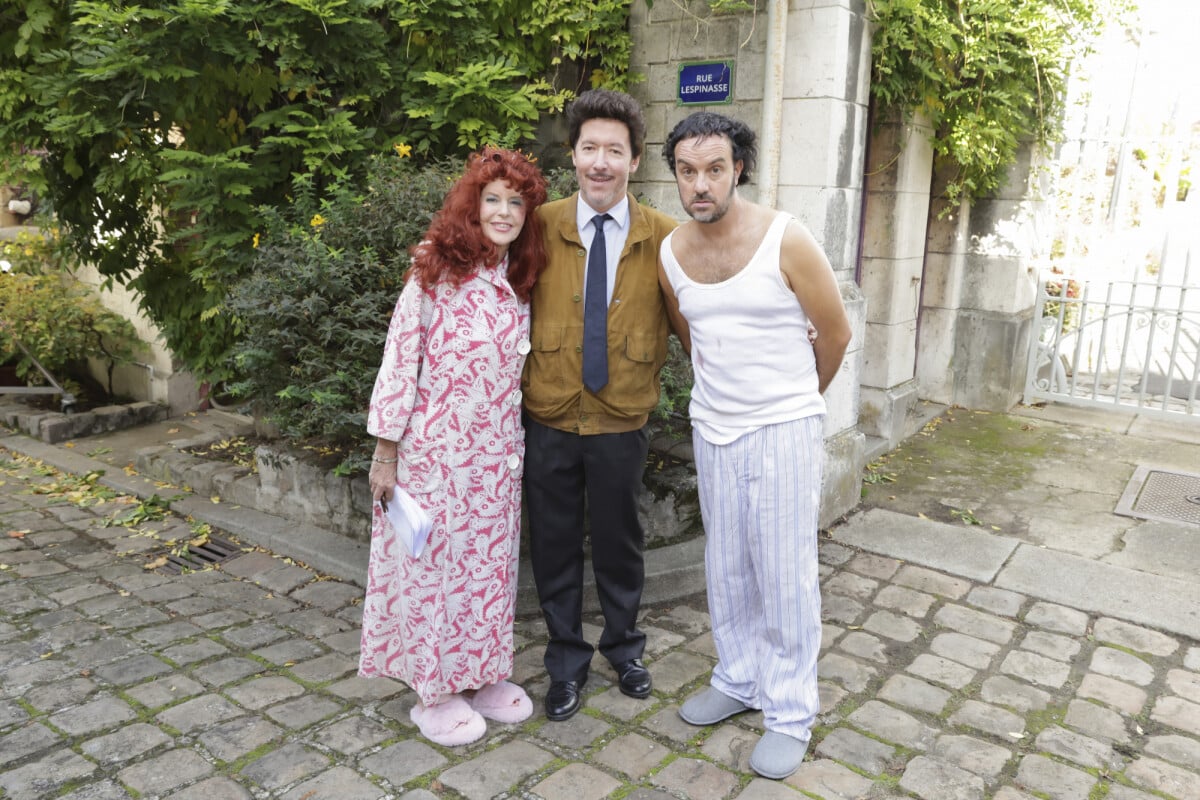 Photo Exclusif Chantal Ladesou, JeanLuc Lemoine, Jarry Tournage du sketch "Perdu de