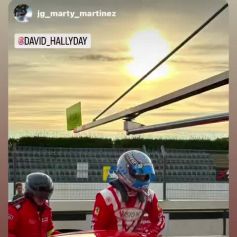 David Hallyday en pilote au circuit du Castellet sur Instagram