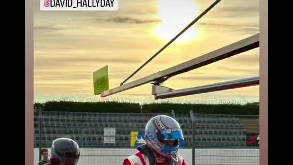 David Hallyday en pilote au circuit du Castellet sur Instagram