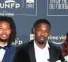 Lilian Thuram avec ses fils Khephren Thuram, Marcus Thuram - Photocall de la cérémonie des Trophées UNFP 2022 au Pavillon Gabriel à Paris le 15 mai 2022. © Coadic Guirec/Bestimage