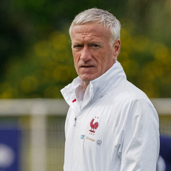 Didier Deschamps - Entrainement de l'Equipe de France A au Centre National du Football, à Clairefontaine-en-Yvelines, le 29 mai 2022.