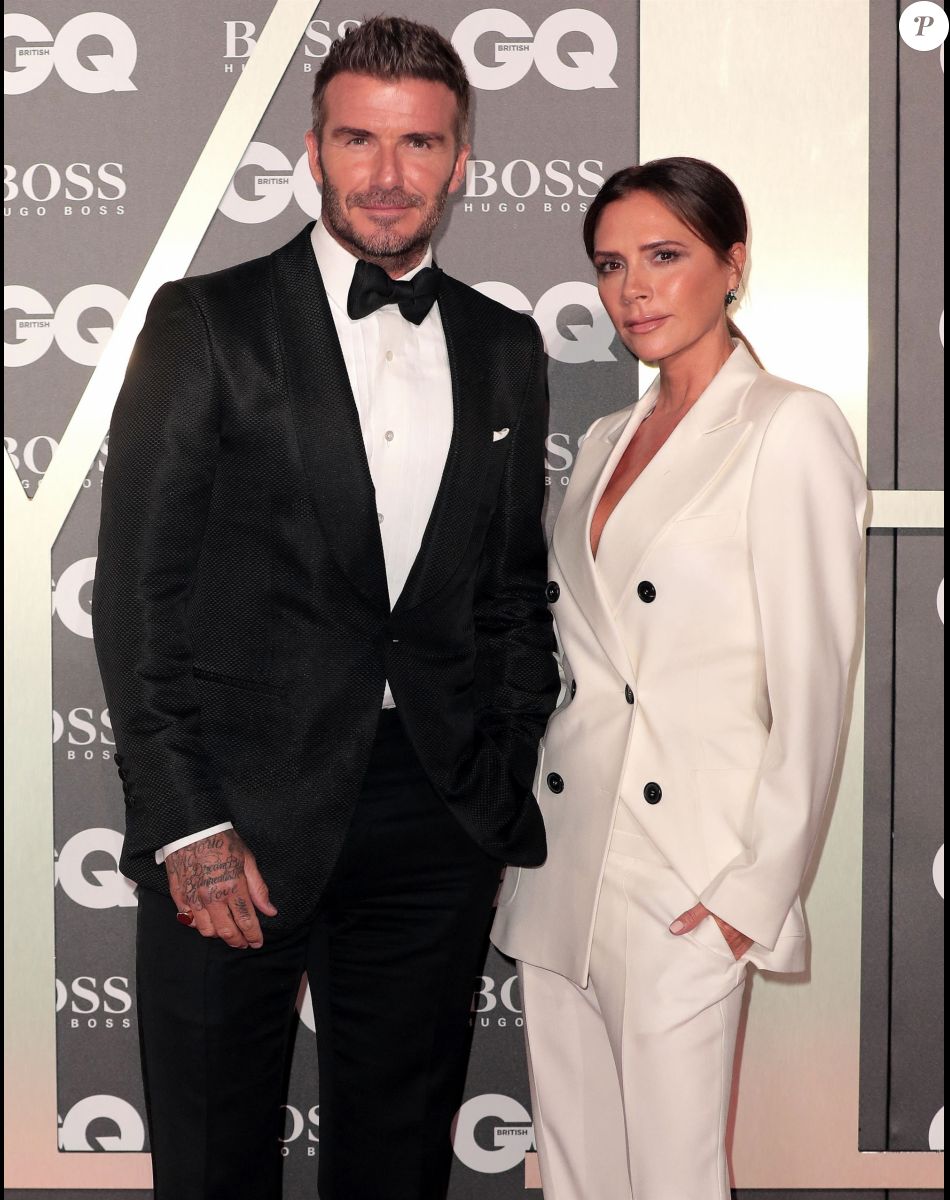 David Beckham, Victoria Beckham - Soirée "GQ Men of the Year" Awards à Londres.