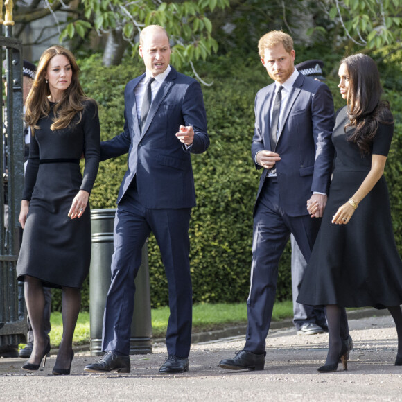 Le prince de Galles William, la princesse de Galles Kate Catherine Middleton, le prince Harry, duc de Sussex, Meghan Markle, duchesse de Sussex