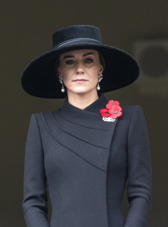 Catherine (Kate) Middleton, princesse de Galles, - Les membres de la famille royale d'Angleterre et les personnalités lors du "Remembrance Sunday Service" à Londres. 
