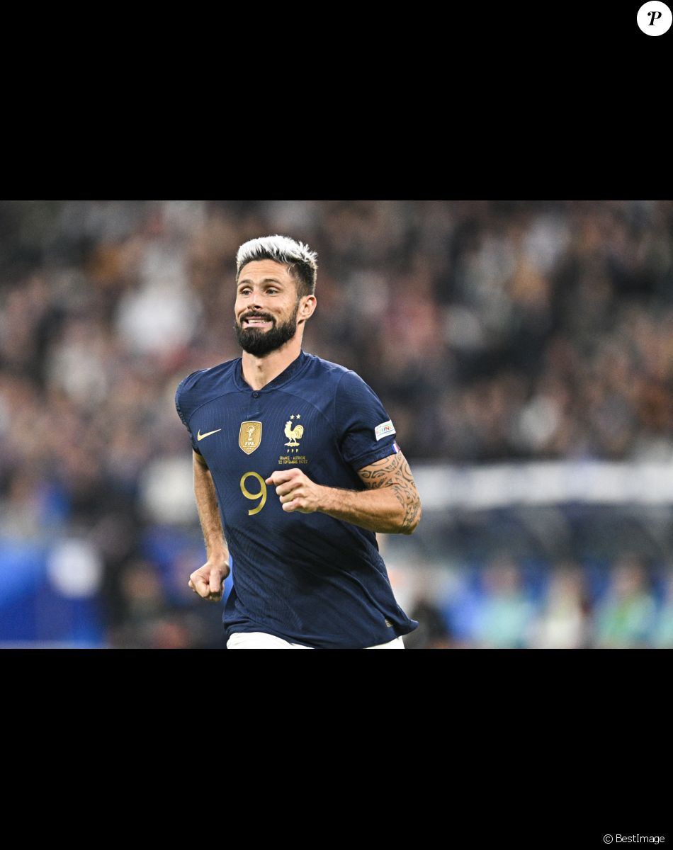 Olivier Giroud (Fra) - Match de la 5ème et avant-dernière journée de Ligue des nations entre la France et l'Autriche (2-0) au Stade de France à Saint-Denis le 22 septembre 2022.