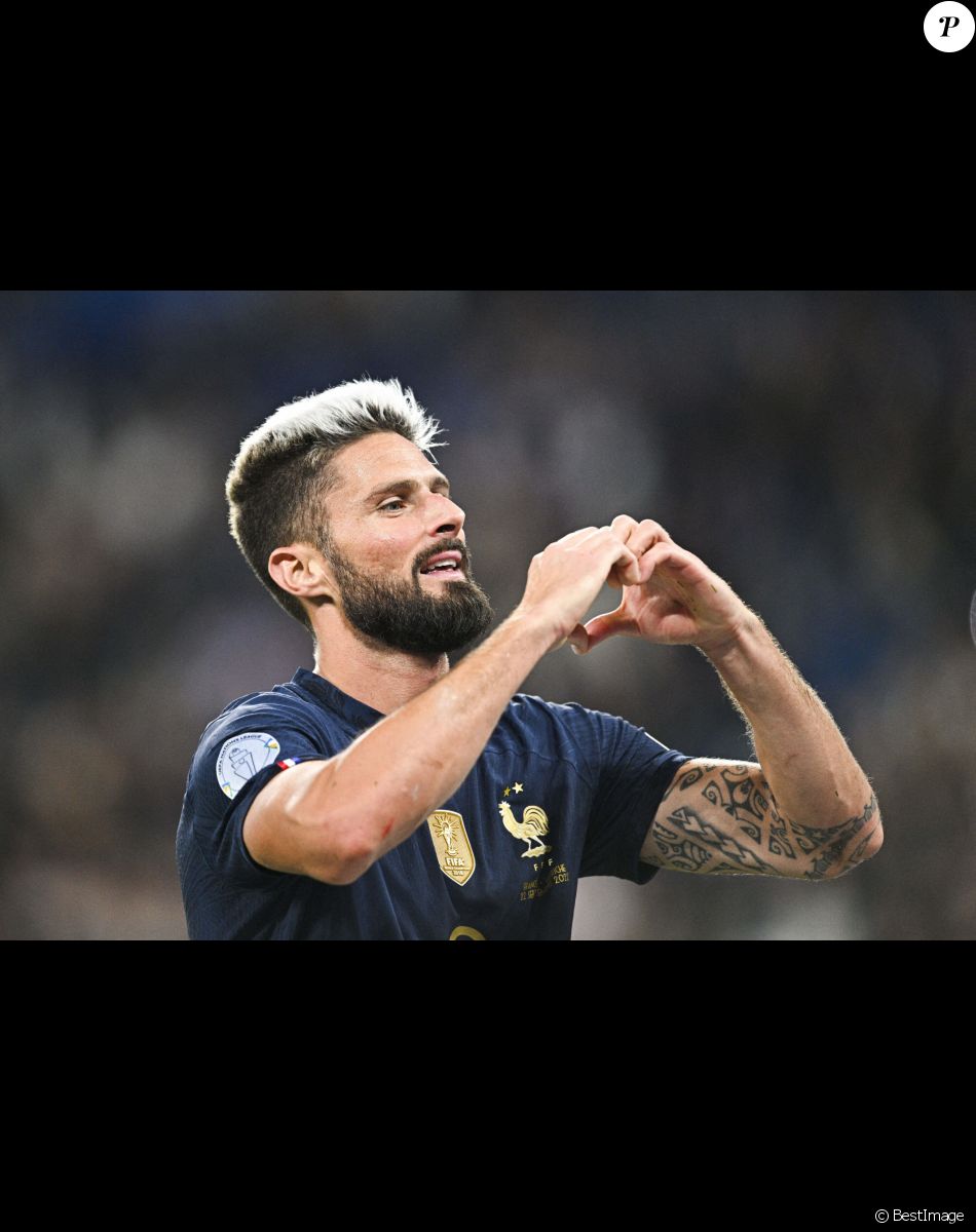 Olivier Giroud (Fra) - Match de la 5ème et avant-dernière journée de Ligue des nations entre la France et l'Autriche (2-0) au Stade de France à Saint-Denis le 22 septembre 2022.