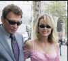 Johnny et Laeticia Hallyday au mariage de Patrick Bruel et Amanda Sthers à la mairie du 4e arrondissement de Paris