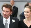Johnny Hallyday et Laeticia au mariage du prince Emmanuel Philibert de Savoie et Clotilde Courau à Rome, en 2003