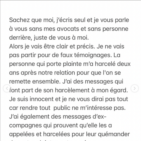 Le communiqué de Sofiane Bennacer sur Instagram