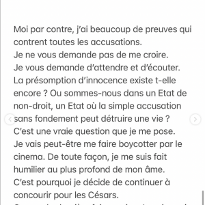 Le communiqué de Sofiane Bennacer sur Instagram