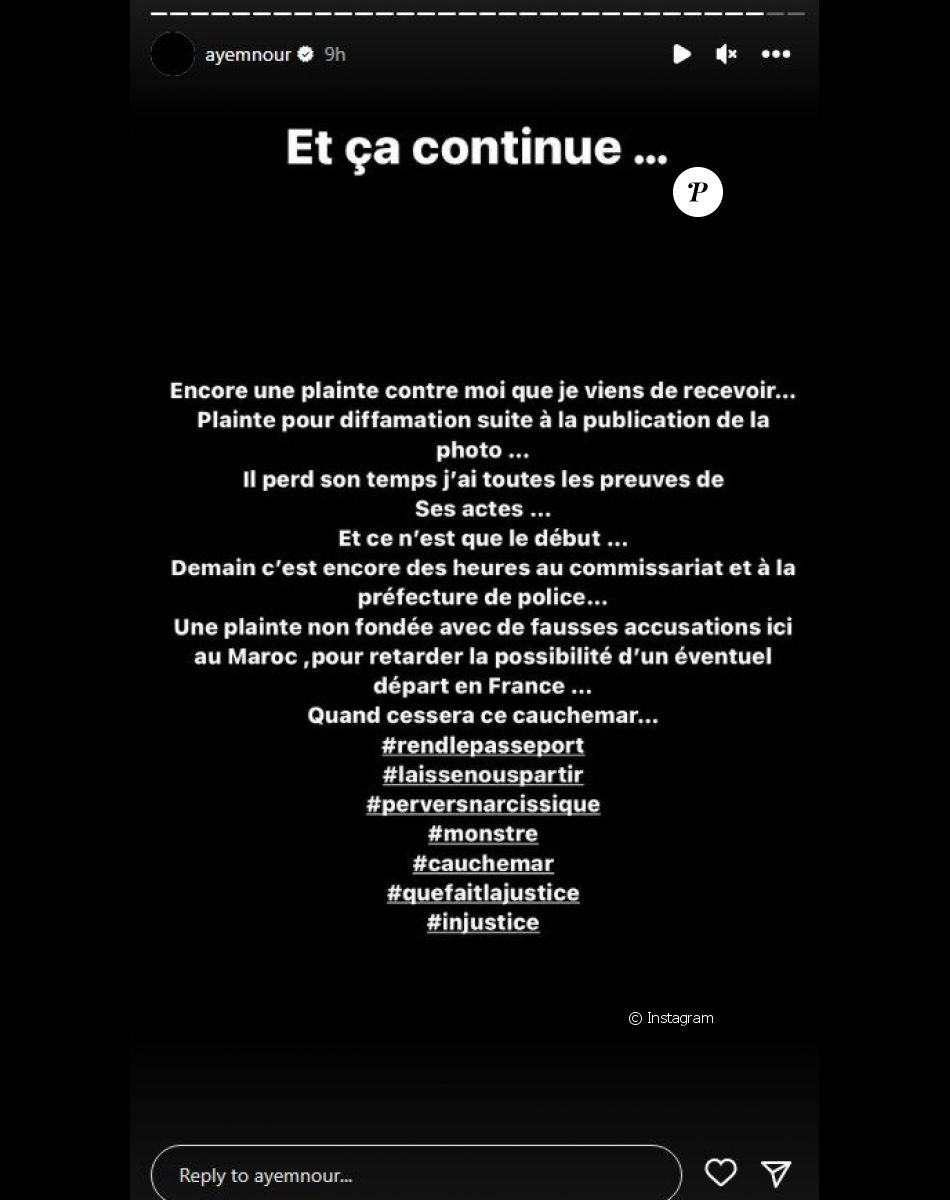 Ayem Nour fait de nouvelles révélations sur Instagram, le 23 novembre 2022