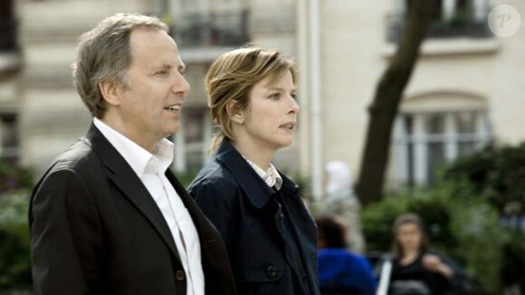 Des images des Invités de mon père, avec Fabrice Luchini, Karin Viard et Michel Aumont.