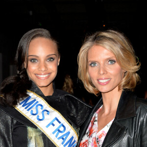 Alicia Aylies (Miss France 2017) et Sylvie Tellier au défilé de mode "Guy Laroche", collection prêt-à-porter Automne-Hiver 2017-2018 au palais de Tokyo à Paris, le 1er Mars 2017.© CVS/Veeren/Bestimage 