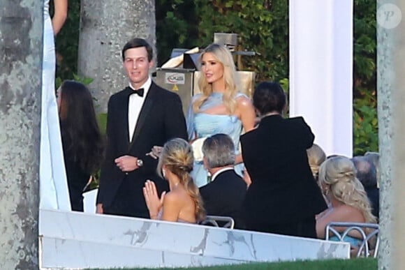 Ivanka Trump, Jared Kushner - Mariage de Tiffany Trump et Michael Boulos à Mar-a-Lago, Palm Beach en Floride en présence du clan Trump le12 novembre 2022.
