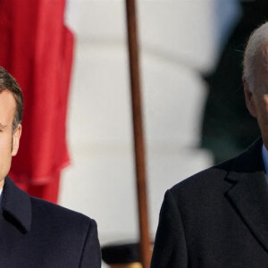 Le président américain Joe Biden accueille le président français Emmanuel Macron à la Maison Blanche à Washington, The District, Etats-Unis, le 1er décembre 2022. 
