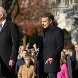 Le président américain Joe Biden accueille le président français Emmanuel Macron à la Maison Blanche à Washington, The District, Etats-Unis, le 1er décembre 2022. 