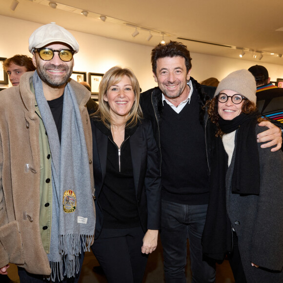 Exclusif - Ycare, Patrick Bruel, Amanda Sthers, Rebecca Azan - Personnalités lors du vernissage de l'exposition de Amanda Sthers "Le lendemain, tout a changé" à la galerie "75 Faubourg" à Paris. Le 1er décembre 2022. © Cyril Moreau / Bestimage 