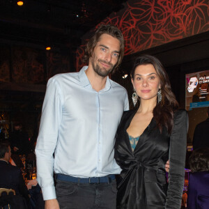 Exclusif - Le nageur Camille Lacourt et sa compagne Alice Detollenaere lors de la soirée de gala de l'Institut Rafaël, maison de l'après Cancer, au Pavillon Gabriel à Paris. © Erez Lichtfeld / Bestimage 