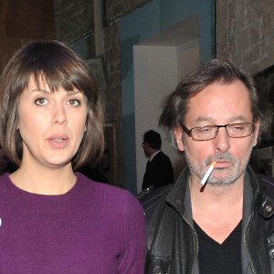 Christophe Aleveque et Serena Reinaldi - Soiree "Mariage pour tous" au Theatre du Rond Point a Paris le 27 Janvier 2013.