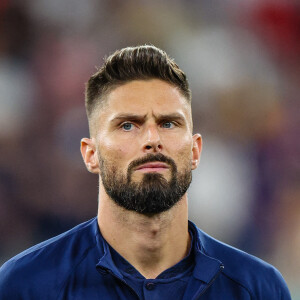 Olivier Giroud - Match " France - Pologne " (3-1) lors de la Coupe du Monde 2022 au Qatar, le 4 décembre 2022. L'équipe de France est qualifiée pour les quarts de finale.