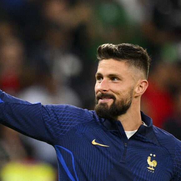 Olivier Giroud en fin de match - Match " France - Pologne " (3-1) lors de la Coupe du Monde 2022 au Qatar, le 4 décembre 2022. L'équipe de France est qualifiée pour les quarts de finale. © JB Autissier / Panoramic / Bestimage