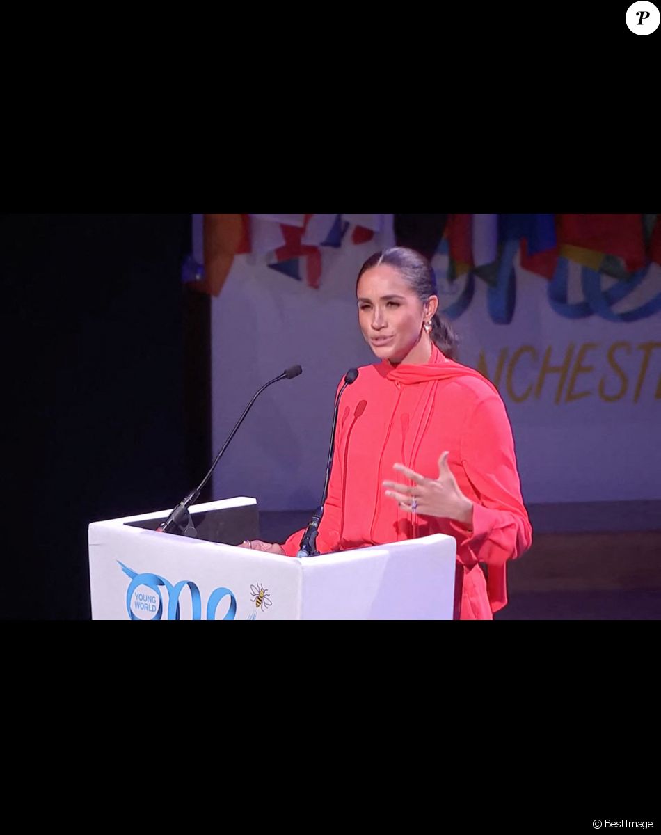 Première allocution publique de Meghan Markle au Royaume-Uni depuis le Megxit. Meghan Markle, duchesse de Sussex, lors du "One Young World Summit 2022" à Manchester, le 5 septembre 2022. © JLPPA/Bestimage
