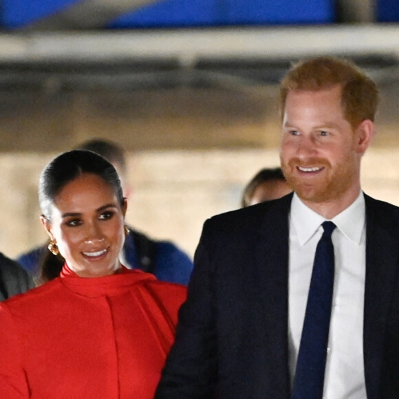 Le prince Harry, duc de Sussex et Meghan Markle, duchesse de Sussex, arrivent au "One Young World Summit 2022" à Manchester, le 5 septembre 2022. 