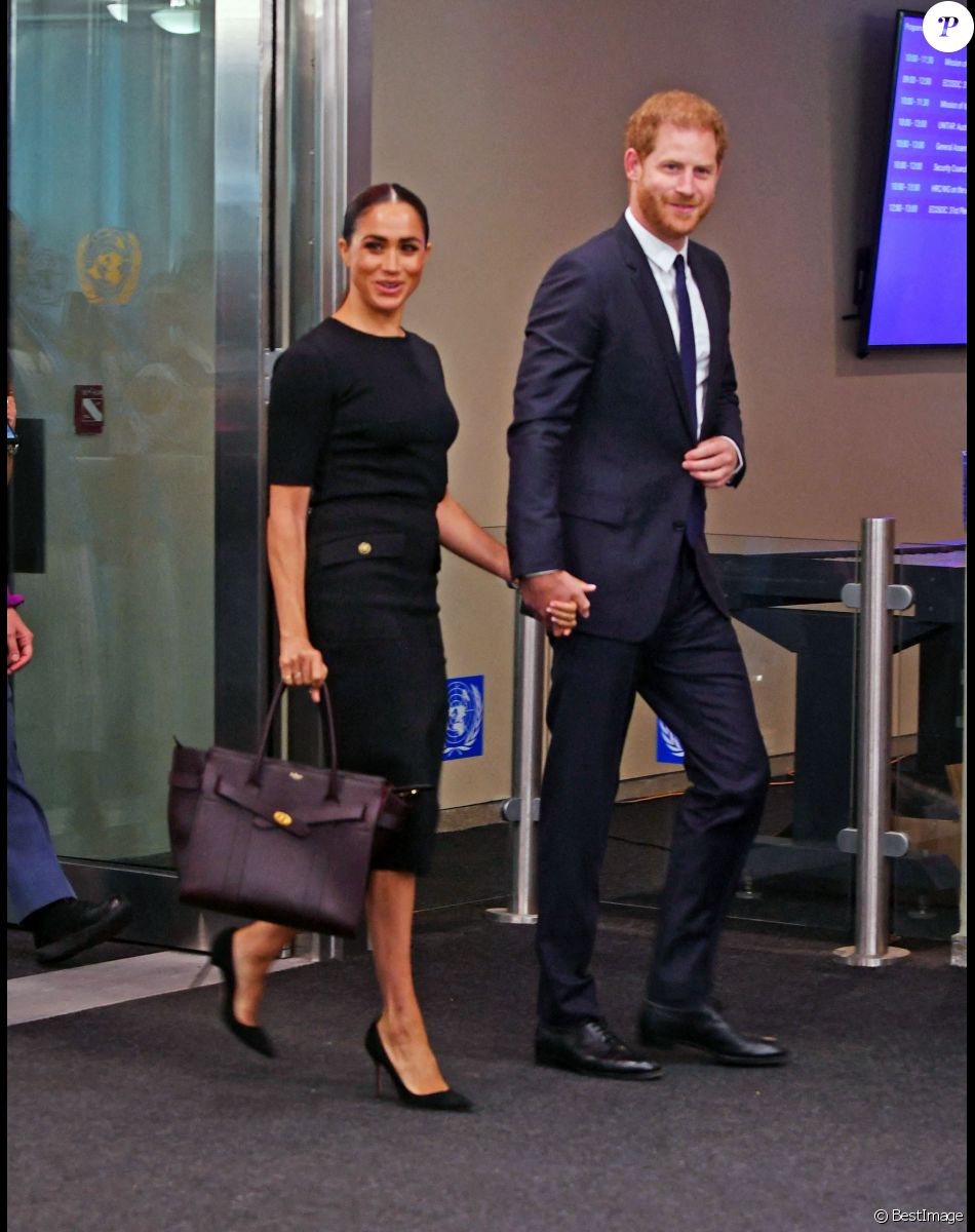 Le prince Harry, duc de Sussex et Meghan Markle, duchesse de Sussex, lors de la célébration du "Nelson Mandela International Day" au siège de l'ONU à New York. Le Prix Nelson Mandela des Nations Unies 2020 a été décerné à Mme Marianna V. Vardinoyannis de Grèce et au Dr Morissanda Kouyate de Guinée. New York, le 18 juillet 2022.