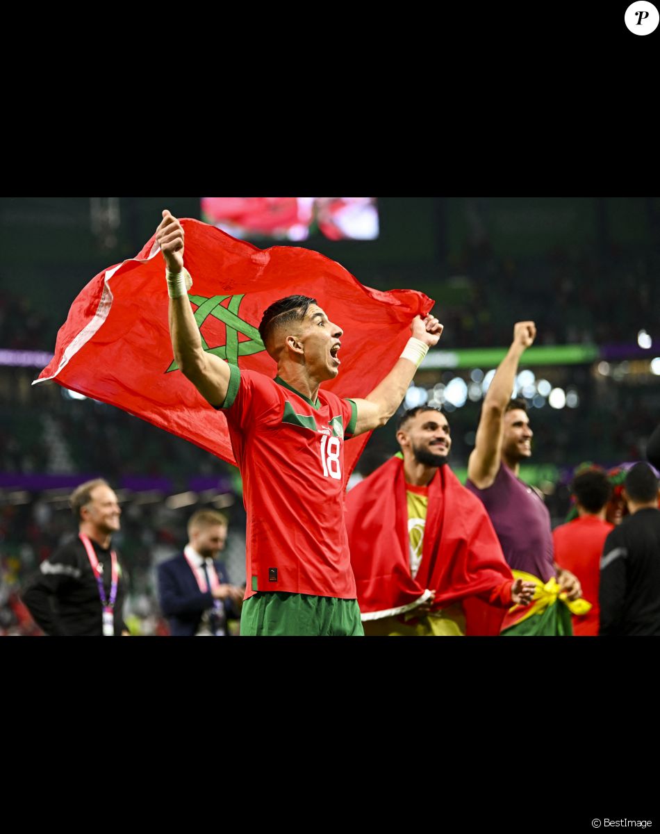 Joie des joueurs du Maroc apres la seance de Tirs au But - Match "Maroc - Espagne (tab 3-0)" lors de la Coupe du Monde 2022 au Qatar (FIFA World Cup Qatar 2022), le 6 décembre 2022.