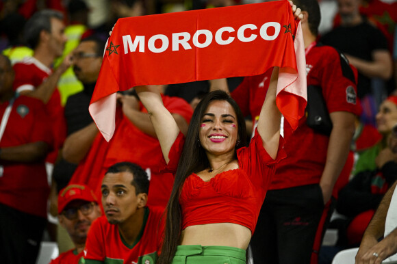 Supporters du Maroc - Match "Maroc - Espagne (tab 3-0)" lors de la Coupe du Monde 2022 au Qatar (FIFA World Cup Qatar 2022), le 6 décembre 2022.