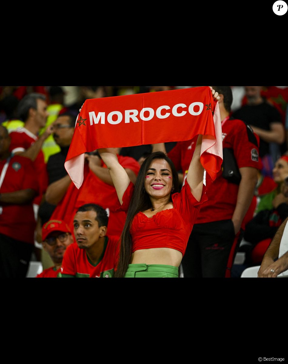 Supporters du Maroc - Match "Maroc - Espagne (tab 3-0)" lors de la Coupe du Monde 2022 au Qatar (FIFA World Cup Qatar 2022), le 6 décembre 2022.