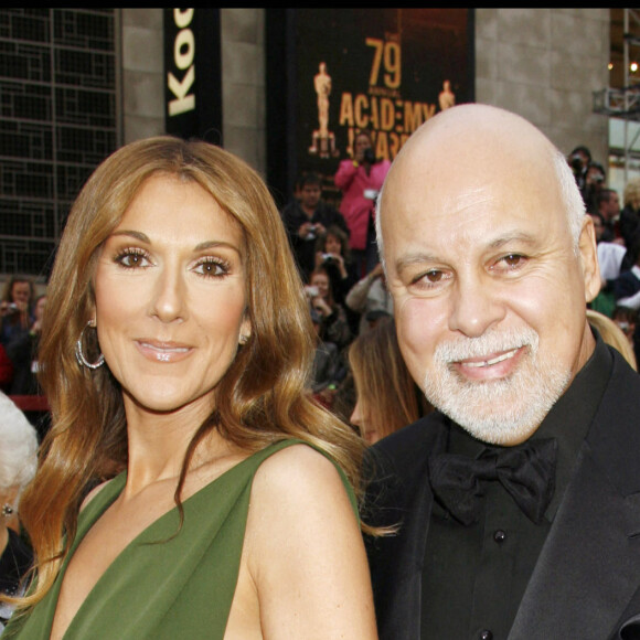 Céline Dion et René Angelil en 2007 aux Oscars en 2007