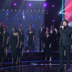 Exclusif - Patrick Bruel - Enregistrement de l'émission "300 Choeurs chantent les plus belles comédies musicales" à Paris, qqui est rediffusée le 9 décembre sur France 3 © Giancarlo Gorassini / Bestimage