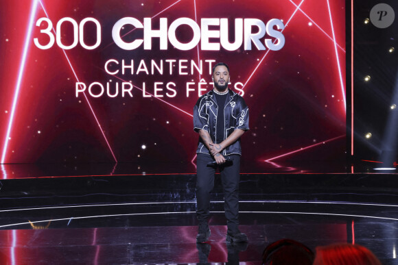 Exclusif - Slimane - Enregistrement de l'émission "300 Choeurs chantent pour les fêtes" à Paris, diffusée le 9 décembre sur France 3 © Jack Tribeca / Bestimage