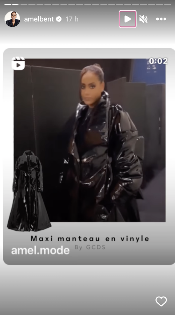 Amel Bent dévoile un look tout en vinyle à la "Matrix" sur ses réseaux sociaux - Instagram