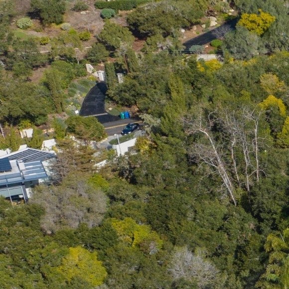 Exclusif - Vues aériennes de la villa qui a servi au tournage du documentaire Netflix "Harry & Meghan" à Los Angeles, le 11 décembre 2022. 